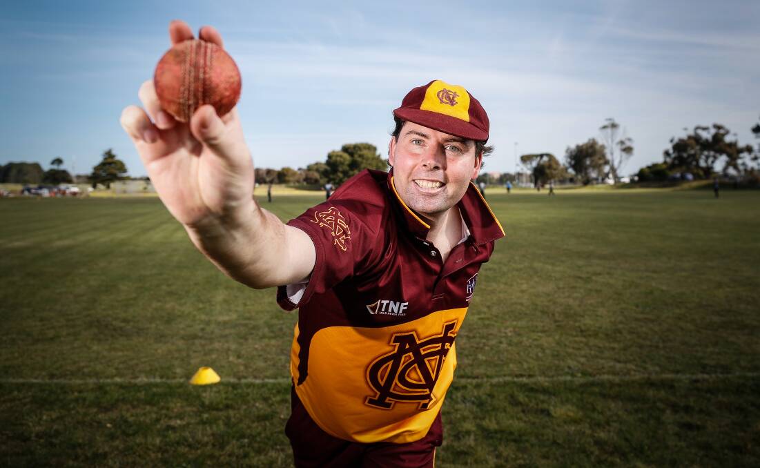ON THE BALL: Chris Higgins started playing with Nestles in 2008. His cricket career kicked off with Lake Bolac juniors. 