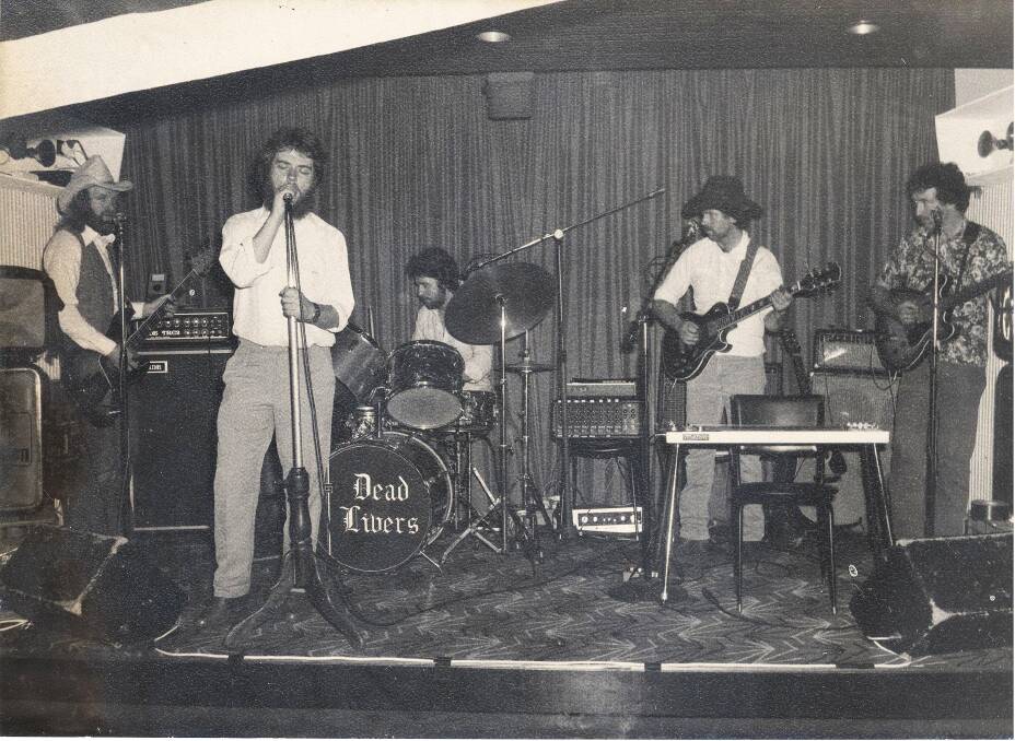 The Dead Livers in 1978 - (from left) Michael Schack, Marty Atchison, Richard O'Keefe, Brendan Mitchell and Edward Mitchell.