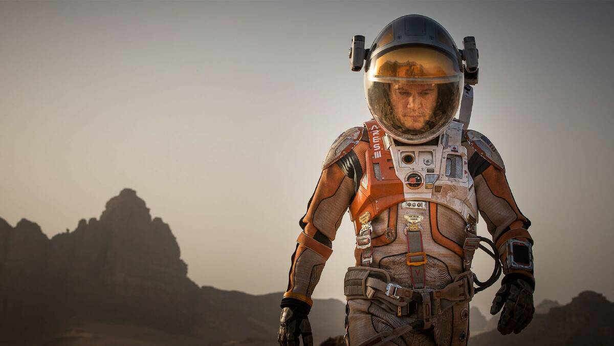 Matt Damon is all alone on the red planet in The Martian.