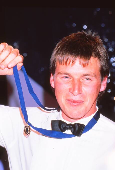 Paul Couch with his 1989 Brownlow Medal.