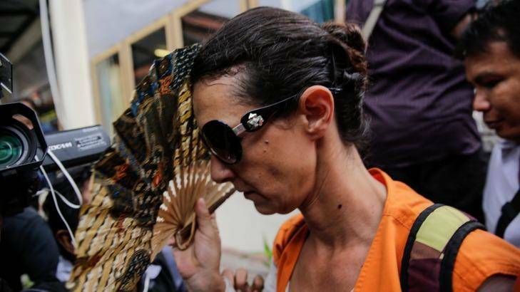 Sarah Connor as she arrives at Denpasar Court for the first trial on November 9. Photo: Agung Parameswara