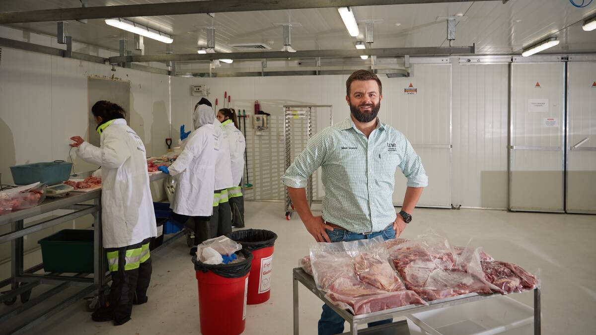 UNE meat scientist Jarrod Lees has been working on a project involving consumer taste tests of goat meat cooked in various ways. 