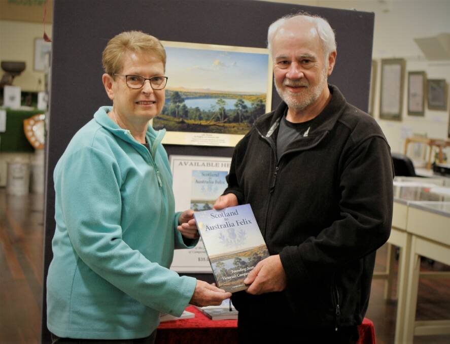 Heritage: Camperdown and District Historical Society's Maree Belyea and Bob Lambell with the book on the region's Scottish heritage that will be launched as part of the Robert Burns Scottish Festival on Saturday.