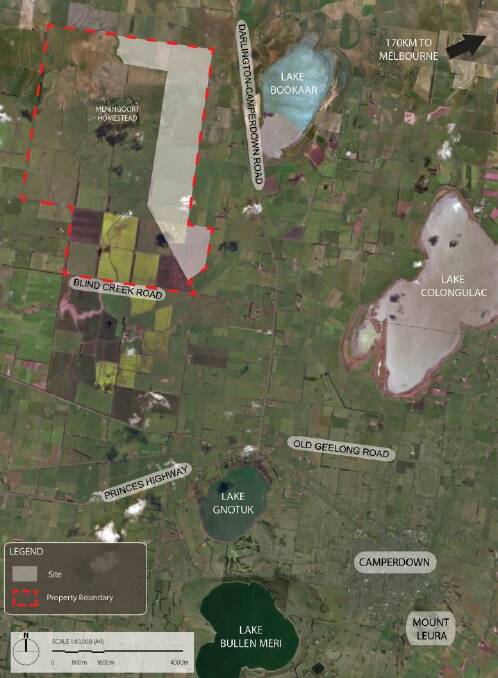 The site of the planned solar farm, which would be located on about 605 hectares of farming land north of Camperdown.
