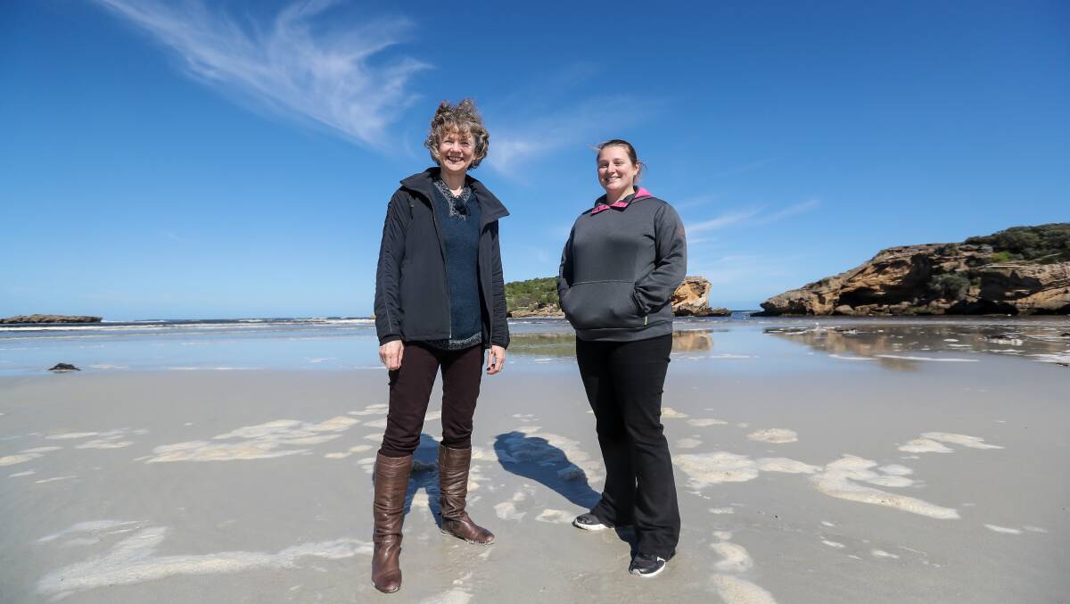 Happy ending: Middle Island Project Working Group chair Anne Wallis and penguin monitoring and dog management co-ordinator Trish Corbett are confident there is a bright future for the project. Picture: Christine Ansorge