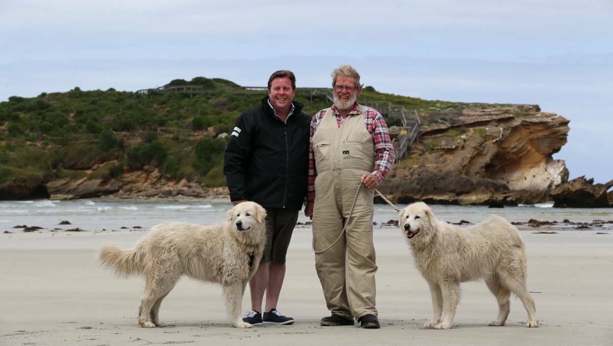 Putting Middle Island on the map: Actor Shane Jacobson and Swampy Marsh during promotion of Oddball.