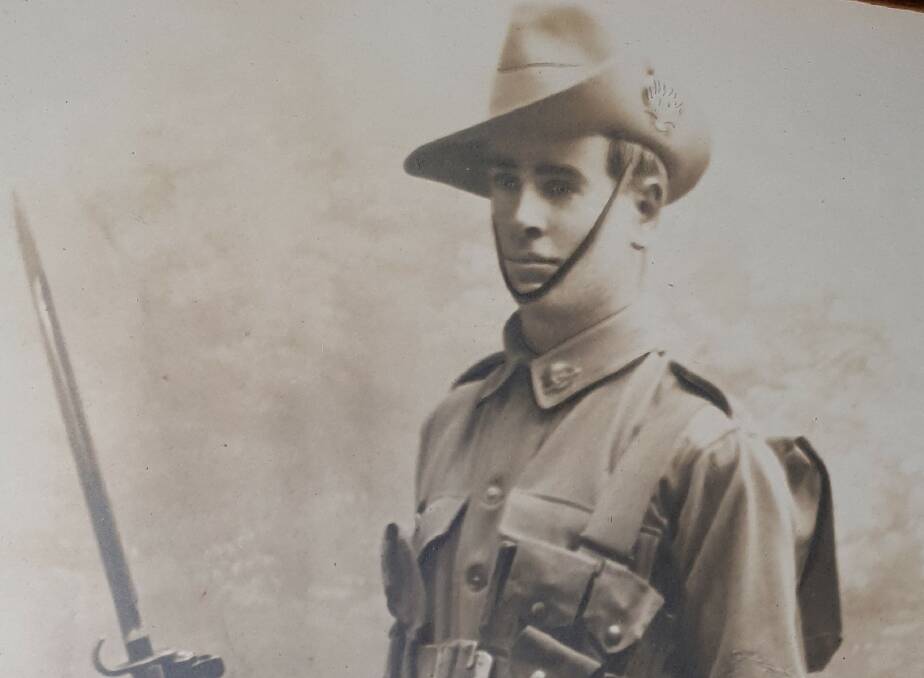 Young digger: Warrnambool's Frank Wormald was a "naive, 17-year- old country kid" when he enlisted in 1916.