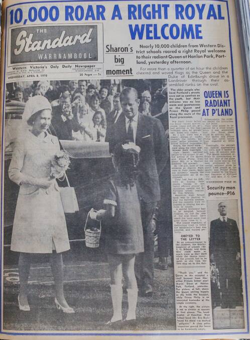 The Queen and Prince Philip racked up the frequent flyer points on their trips to Australia. Here they grace The Standard's front page with a visit to Portland. 