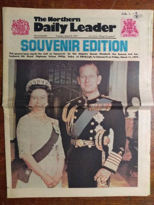 The royal visit to Tamworth was immortalised in a special edition of the Northern Daily Leader.