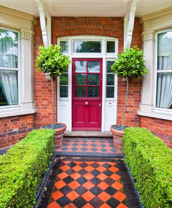 First impression: Your front door sets the first impression for your home. Add personality by painting the door in a bright hue. 