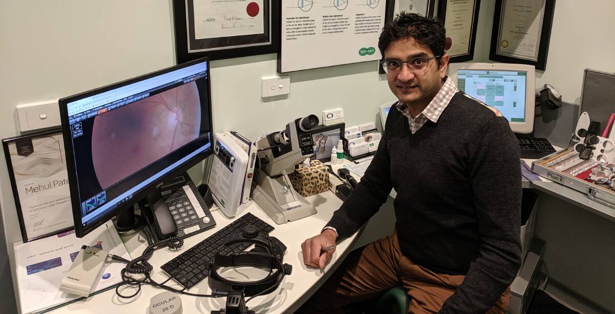 CARE: Optometrist Mehul Patel says Specsavers Warrnambool is proud to include an Optical Coherence Tomography scan with every bulk-billed eye test at no extra cost. 