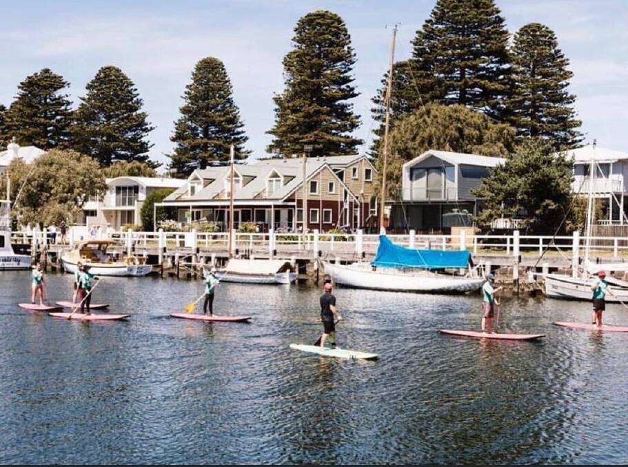 Stand-up paddle boarding on the Moyne River. Photos courtesy of Great Ocean Road Tourism. 