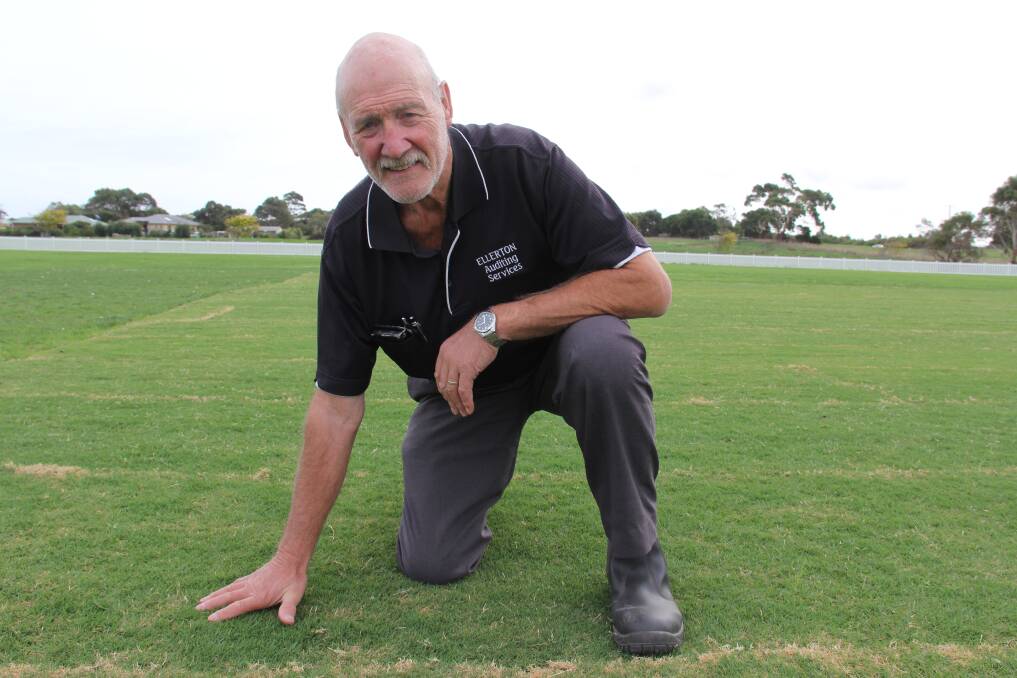 Brand new: Allansford Cricket Club president Keith Ellerton wants his club to have the best turf wicket in the WDCA. Picture: Gus McCubbing