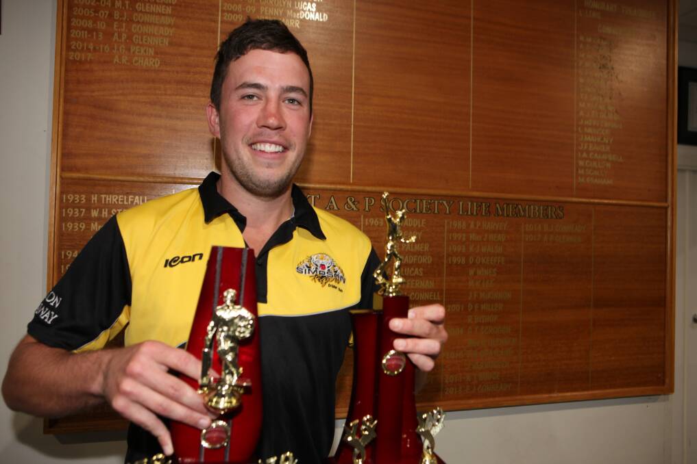 Champion bowler: Simpson captain Bradley Salmon won the SWCA's division two cricketer of the year award.