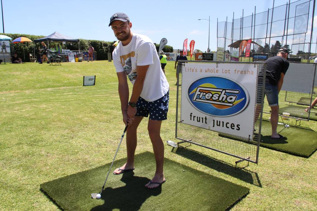 Essendon's Martin Gleeson sunk a hole-in-one at the Rotary Club of Warrnambool East's challenge on Tuesday.