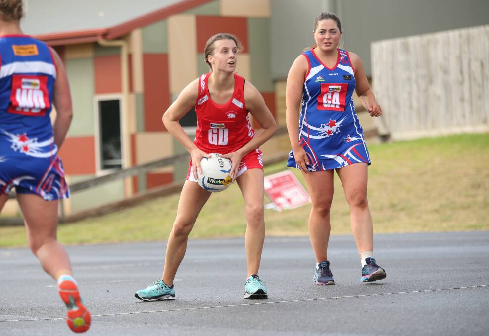 Playing well: Dennington defender Maddie Solly has made a strong start to season 2021. Picture: Chris Doheny