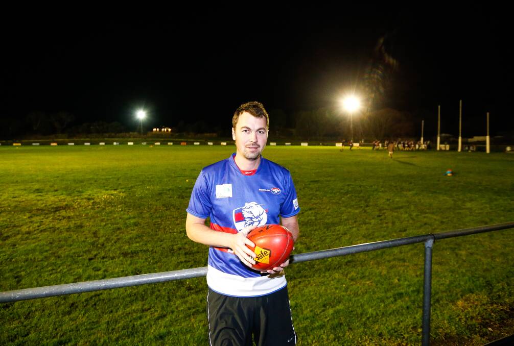 At home: Panmure's Daniel Meade at training ahead of his 300th senior game for the club. Picture: Anthony Brady 