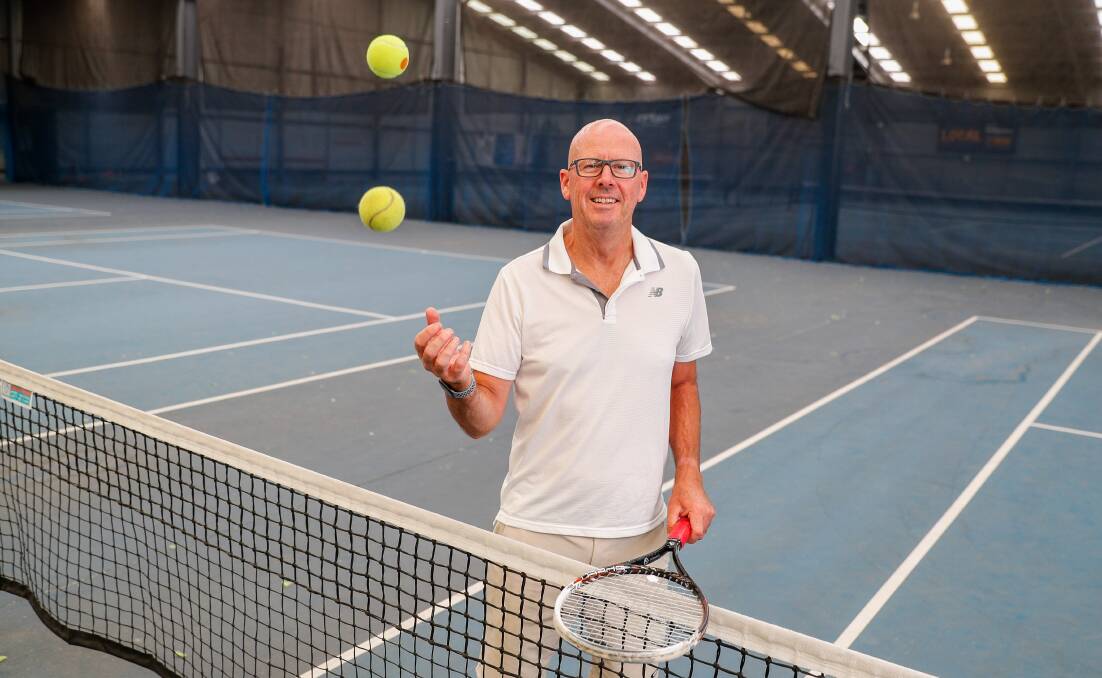 Join the fun: Warrnambool Indoor Tennis Centre owner-manager Rob Urquhart is encouraging people to get involved in the final adult competitions at the complex. Picture: Morgan Hancock 