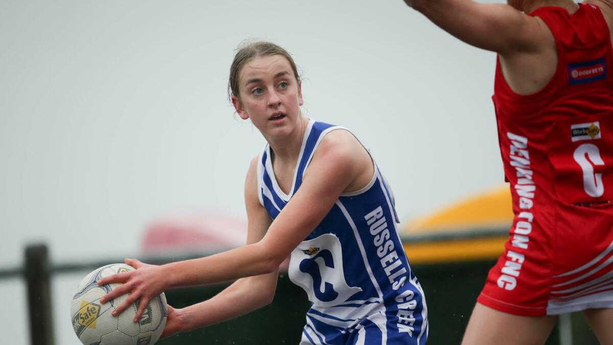 Promising youngster: Russells Creek's Charlotte van der Starre was a shining light this year. Picture: Chris Doheny 