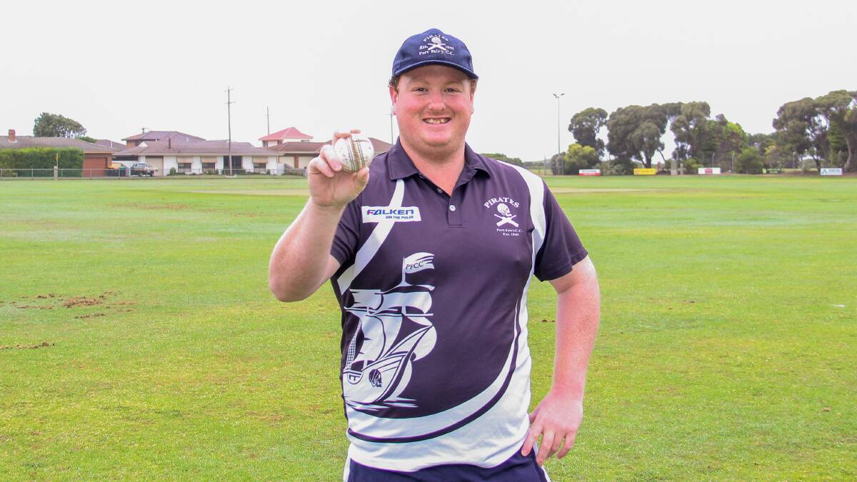 Zac attack: Port Fairy division two player Zac Arnott took a hat-trick against Allansford on Saturday in the Warrnambool District Cricket Association. Picture: Brian Allen