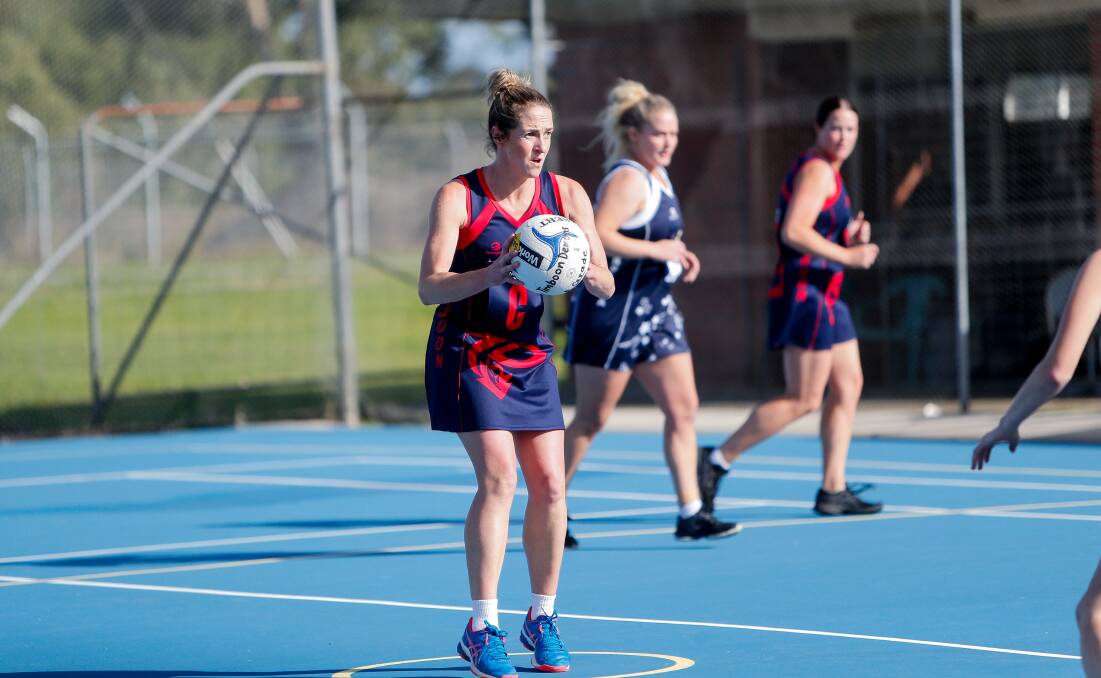 LEAGUE STAR: Timboon Demons' Mellissa McKenzie in possession against Nirranda. Picture: Anthony Brady 