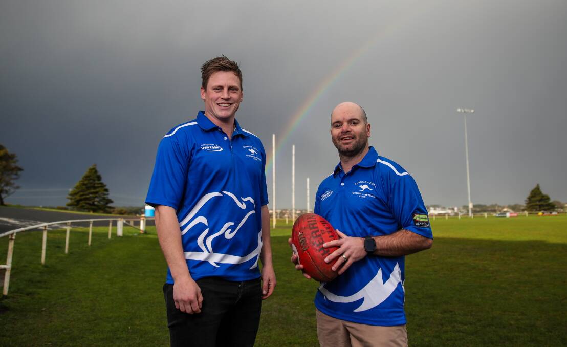 LEADERS: Dylan Herbertson and Danny Chatfield are Russells Creek's new senior football coaches. Picture: Morgan Hancock 