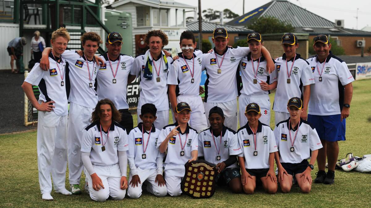 Champions: Warrnambool Blue took out the under 15 country week shield in Horsham this week. Picture: Matt Currill