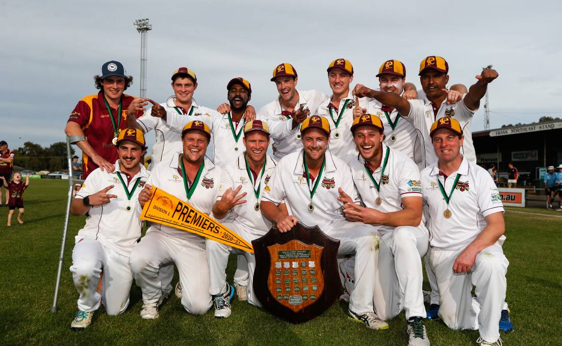 Champions: Pomborneit won its third South West Cricket premiership in a row on Saturday. Picture: Anthony Brady