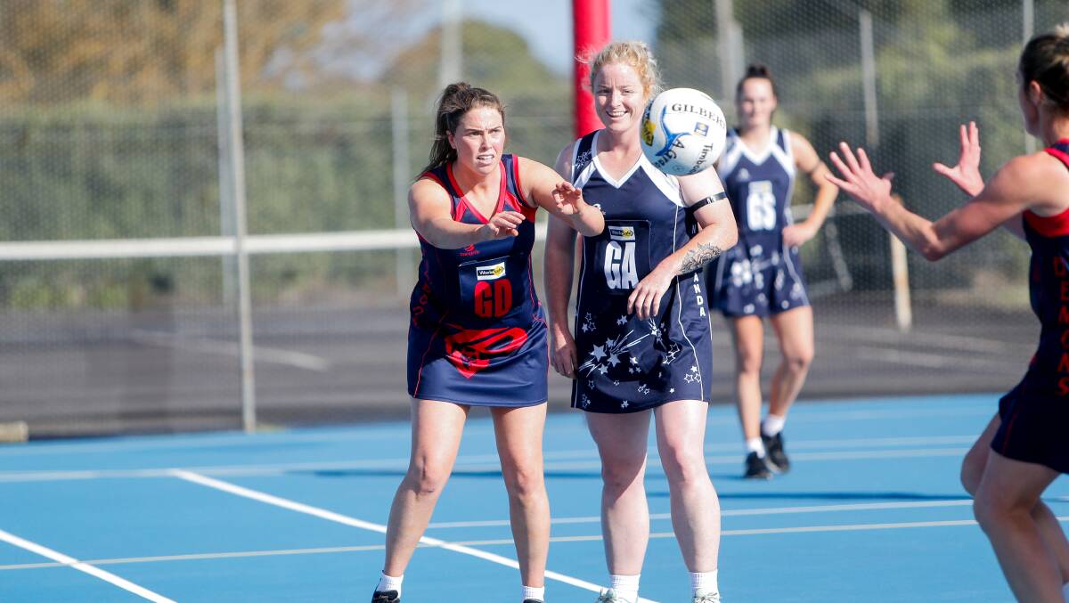 STRONG SEASON: Timboon Demons' Alicia Blain moves the ball up court against Nirranda. Picture: Anthony Brady 