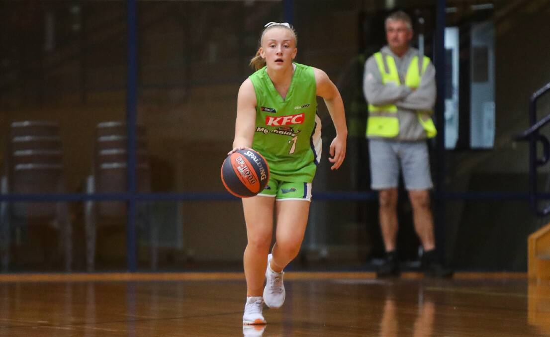 Taking up challenge: Warrnambool Mermaids' Molly McLaren was one of the young starters on Saturday night at Warrandyte Sports Complex. Picture: Morgan Hancock 