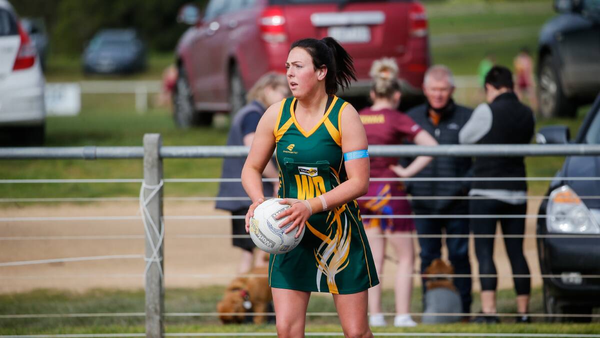 IN CONTROL: Old Collegians' Grace Bell will the ball in the match against South Rovers. Picture: Anthony Brady
