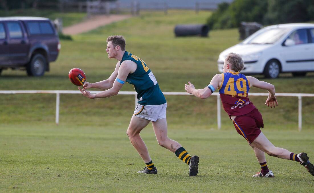 BRIGHT FUTURE: Old Collegians' Connor Barby is part of the Warriors' young brigade coming through the ranks. Picture: Anthony Brady