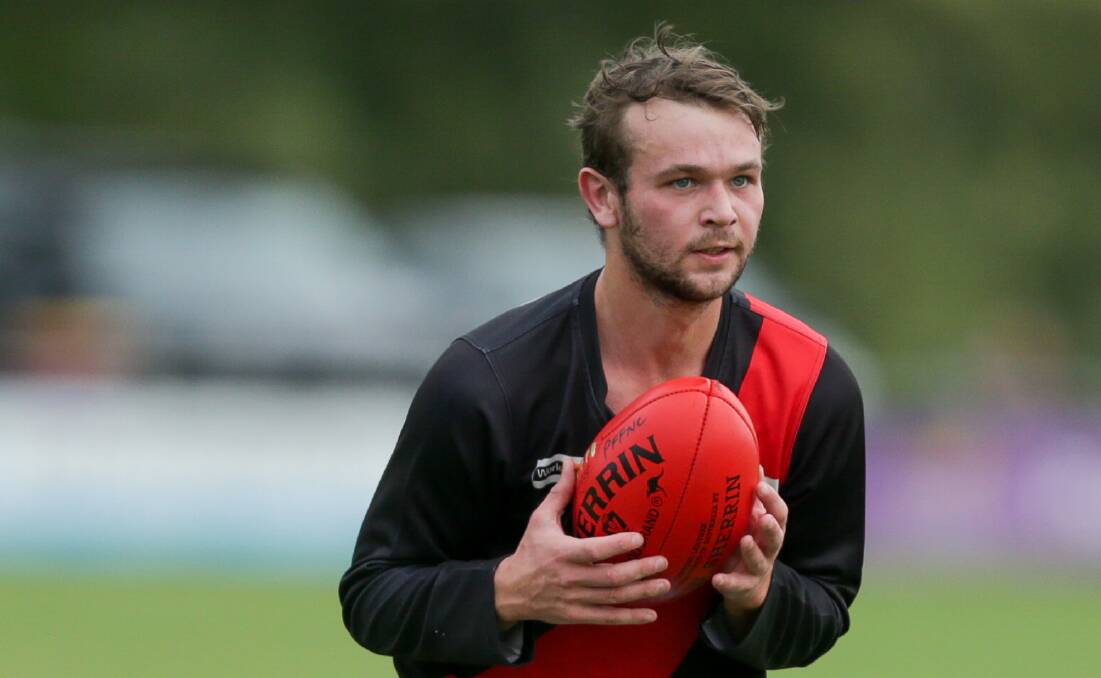 Achievement: Cobden's Jesse Williamson will play his 100th senior match on Saturday when the Bombers take on North Warrnambool Eagles. Picture: Chris Doheny 