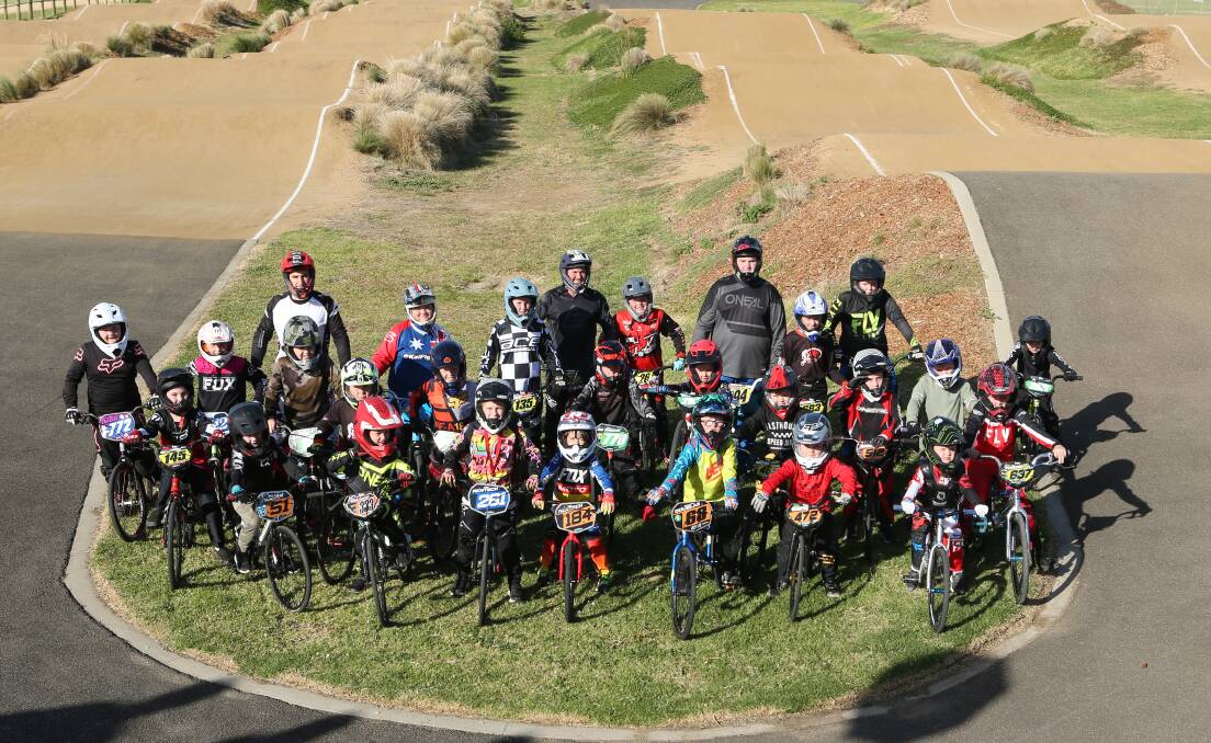 Team: Warrnambool BMX Club had a big group of riders compete in the first round of the Victorian BMX State Series. Pictures: Chris Doheny 