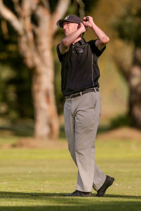 Watching it: Warrnambool's Alistair Gillin during the Western District Golf Association men's pennant grand final at Terang. Picture: Chris Doheny