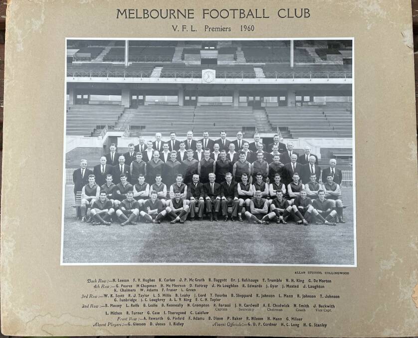 CLUB EFFORT: Melbourne 1960 premiership team photo.