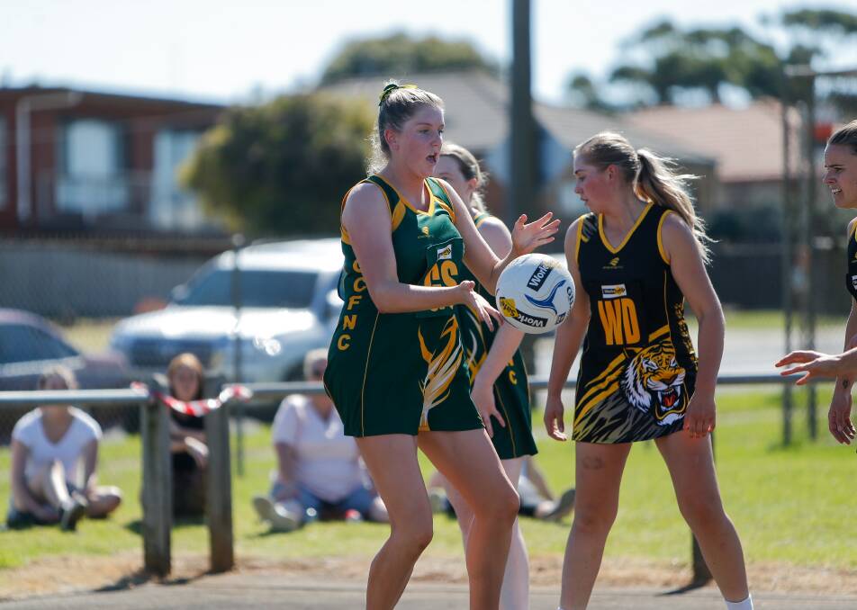 Strong performance: Old Collegians' Chelsea Quinn was best on court for her team on Saturday. Picture: Anthony Brady