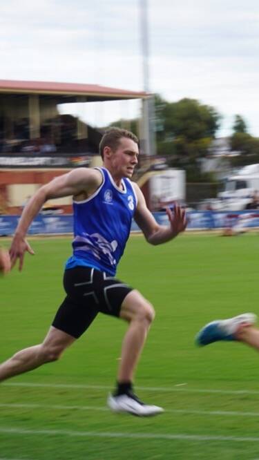 Big day: Jai Perry runs at the Stawell Gift for the first time in 2018.