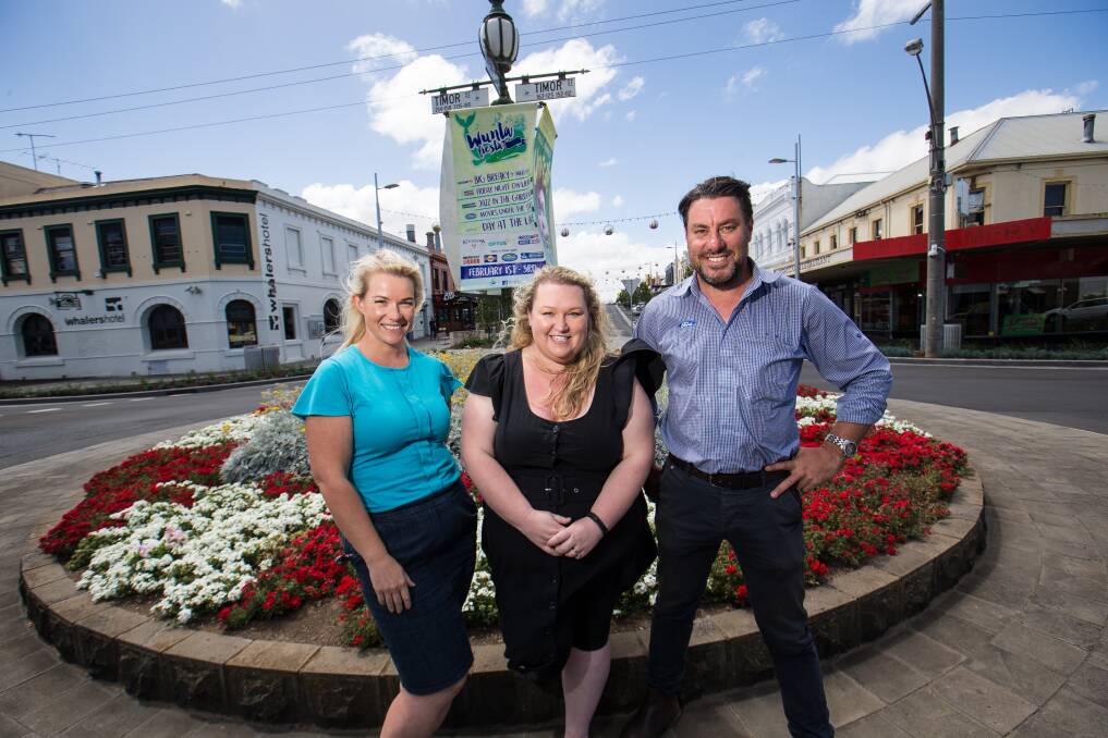 Ready for the weekend: Wunta Fiesta organisers Ellie Read, Donna Gladman and Shaun Noonan. Picture: Christine Ansorge