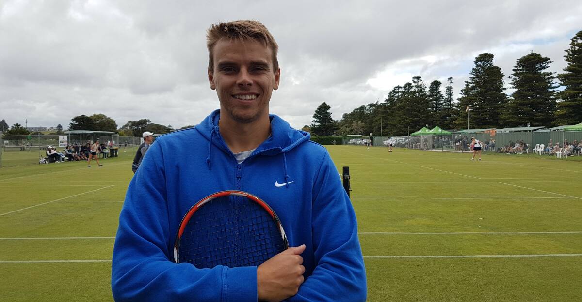 Courtside: Oliver Good is back in Warrnambool for the Warrnambool Lawn Open this long-weekend. Picture: Brian Allen