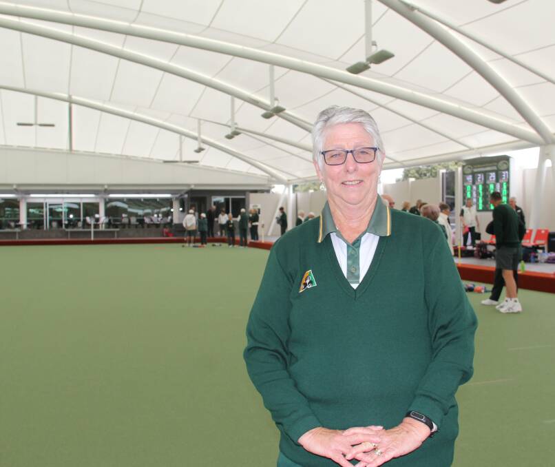 In her element: Lawn Tennis division one skipper Doreen Prout at City Memorial Bowls Club on Tuesday. Picture: Brian Allen
