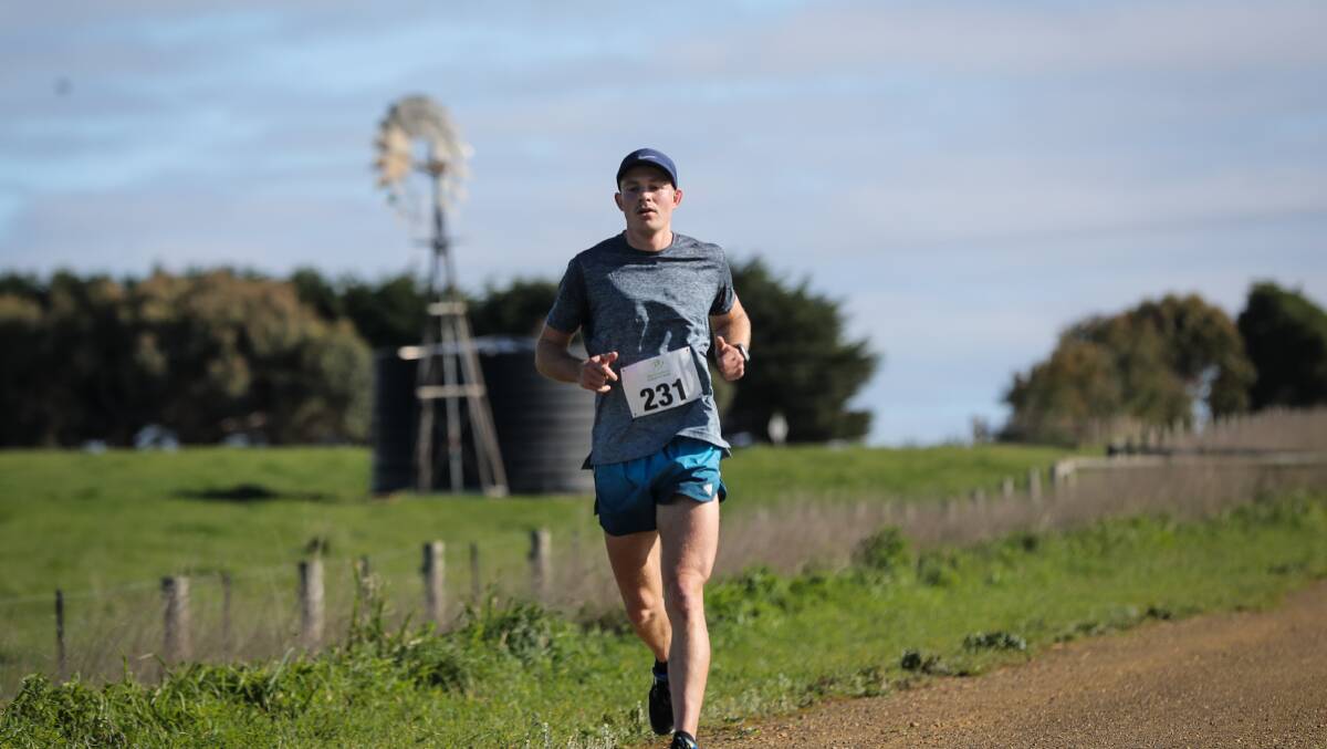 Top runner: Sam Edney recorded the fastest overall time in the virtual handicap race. 