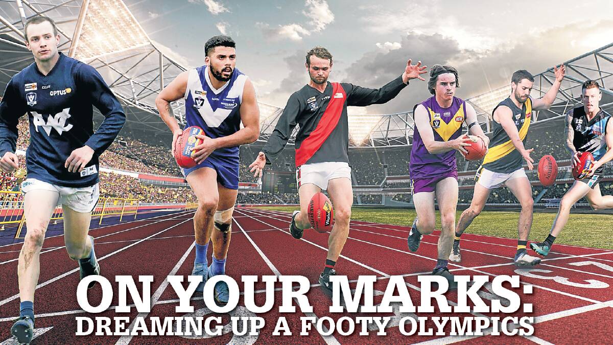 A big event: Warrnambool's Austin Steere, Russells Creek's Taylem Wason, Cobden's Jesse Williamson, Port Fairy's Hamish Gleeson, Portland's Josh Jenner and Kolora-Noorat's Ben Reid are among the 100-metre fields. Pictures: Morgan Hancock, Chris Doheny, Anthony Brady and Justine McCullagh-Beasy 