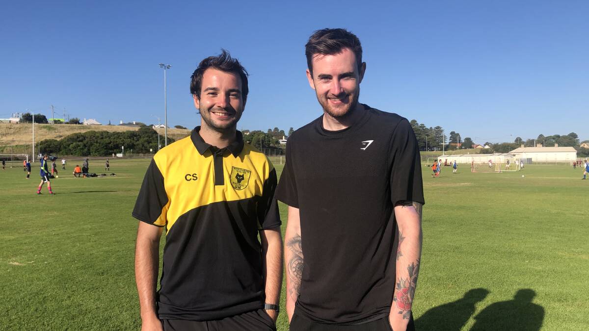 GOING AGAIN: Twilight Soccer League organisers Corrie Shields and Josh Bateman are keen for another summer. Picture: Brian Allen 