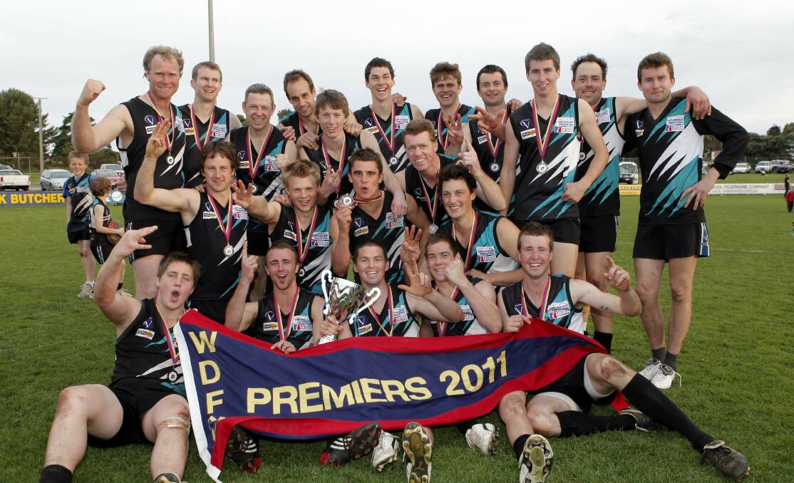 Power to win: Kolora-Noorat with its third-straight premiership flag. Picture: Damian White