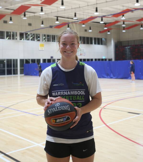Multi-talented: Warrnambool Mermaids' Ava Bishop, 17, at training this week. She also plays netball for Warrnambool Blues in the Hampden league. Picture: Brian Allen 