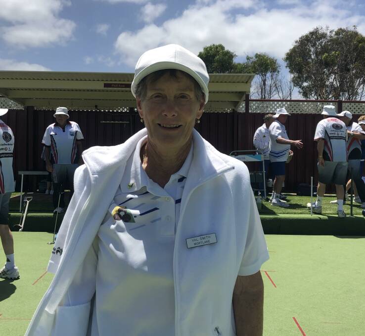 Leader: Mortlake Blue skipper Val Smith at Dennington Bowls Club on Tuesday. Picture: Brian Allen