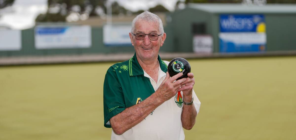 Breakthrough: City Memorial bowler Tom Arundell won his first premiership in 21 years on Saturday with the club's division five team. Picture: Anthony Brady 