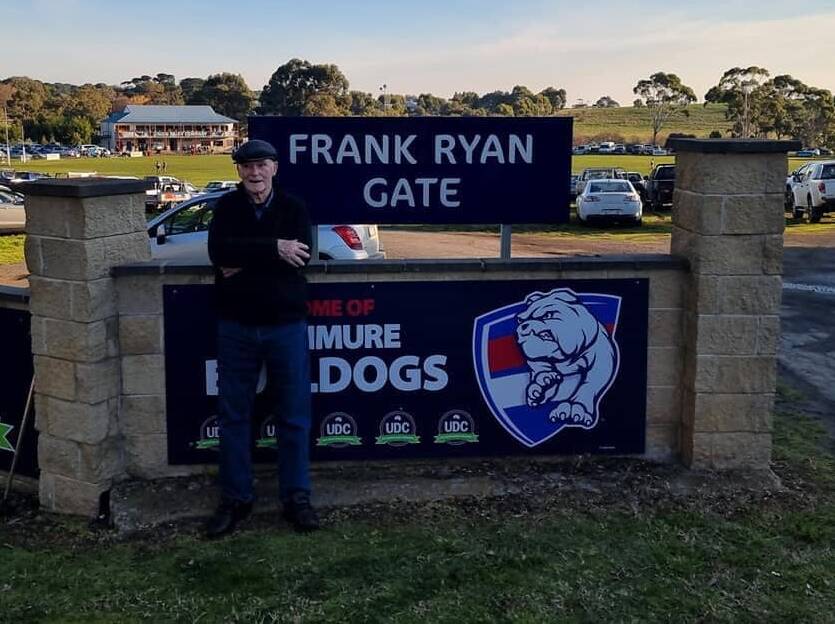 A celebration: Panmure named its gate in honour of club legend, Frank Ryan, earlier this month. Picture: Panmure Bulldogs