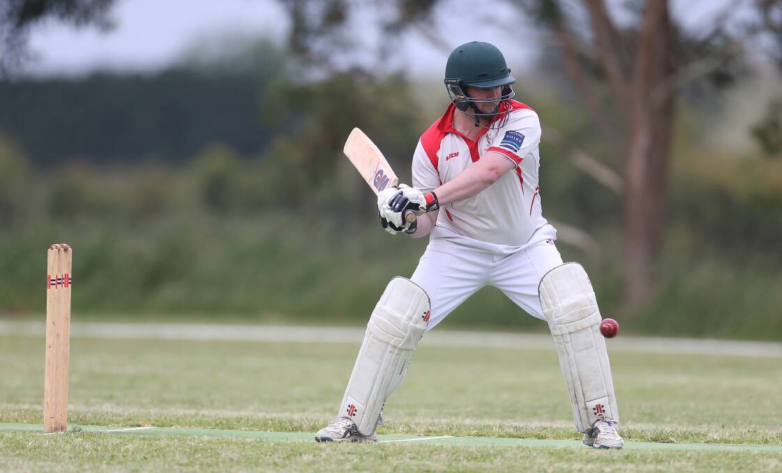 Important innings: Wangoom's Chris Arthur made 39 against Grassmere on Saturday at Wangoom Recreation Reserve. Picture: Mark Witte